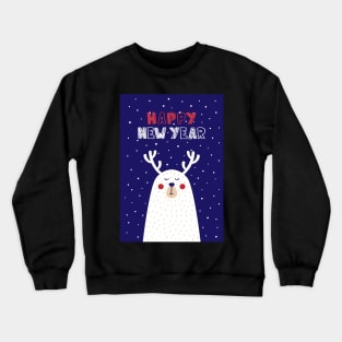 Happy New Year Reindeer Crewneck Sweatshirt